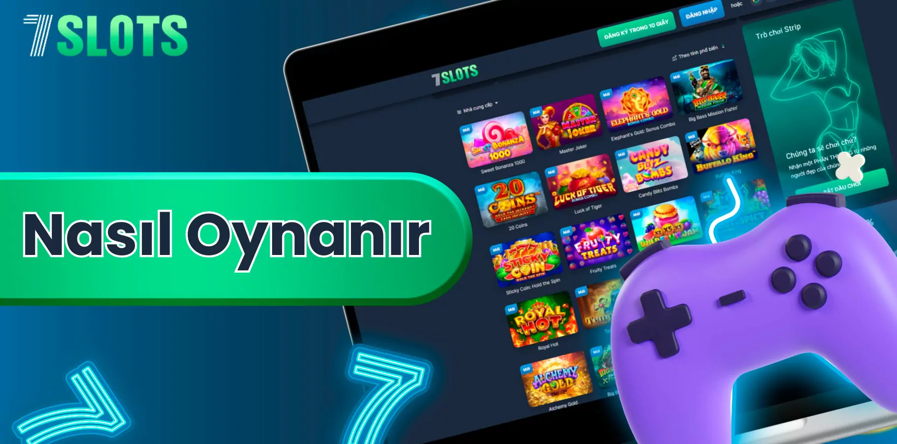 7slots'ta herhangi bir güçlük çekmeden oynamaya nasıl başlanır